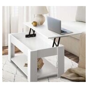 Ermina Lift-Top Coffee Table White