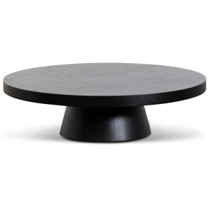 Erna 1.1m Round Coffee Table - Black Oak by Interior Secrets - AfterPay Available