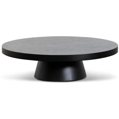 Erna 1.1m Round Coffee Table - Black Oak by Interior Secrets - AfterPay Available
