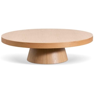 Erna 1.1m Round Coffee Table - Natural Oak by Interior Secrets - AfterPay Available