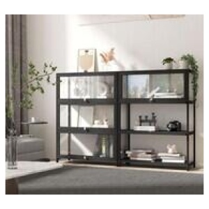 Etienne 3 Shelf Display Cabinet Black