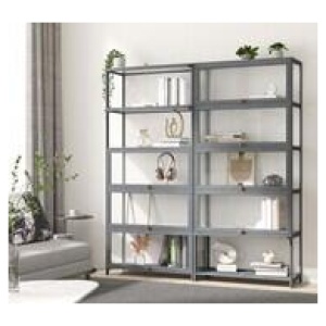 Etienne 5 Shelf Display Cabinet Grey