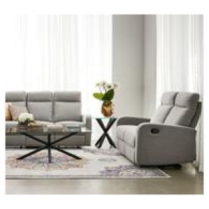 Evans 2 Seater Recliner Sofa Grey