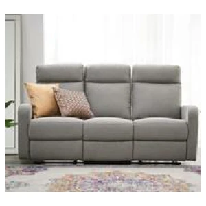 Evans 3 Seater Recliner Sofa Grey