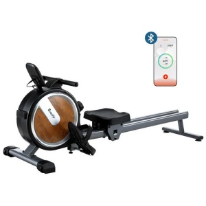 Everfit 16 Level Magnetic Rowing Machine for Home with App Connect Walnut