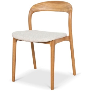 Ex Display - Caspar Natural Dining Chair - Beige by Interior Secrets - AfterPay Available