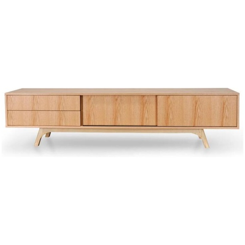 Ex Display - Ella Scandinavian 2.1m TV Entertainment Unit - Natural by Interior Secrets - AfterPay Available