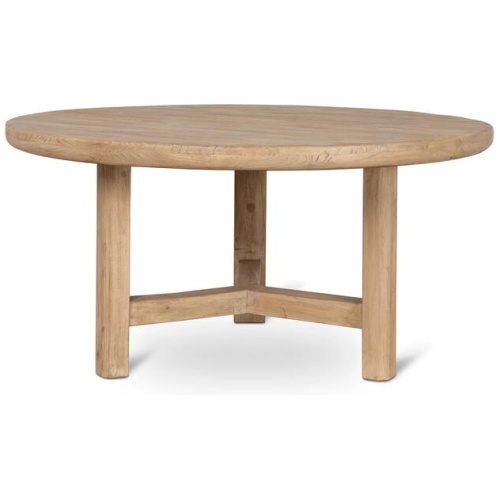 Ex Display - Yamila 1.52m Elm Round Dining Table - Natural by Interior Secrets - AfterPay Available