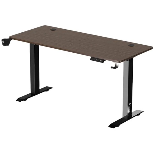 Fantech Office Desk Height Adjustable Motoriesd Electirc Stand Gaming Table - Walnut/Black