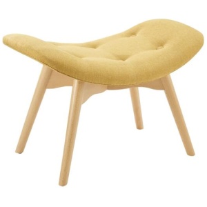 Featherstone Contour Replica Fabric Ottoman Foot Stool - Mustard - Mustard