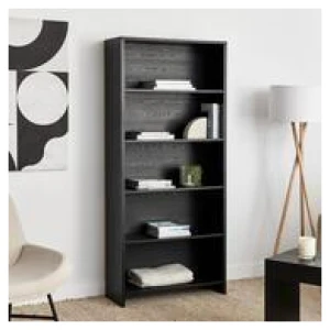 Ferrier 5-Tier Bookshelf Black