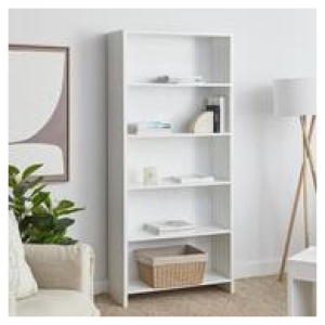 Ferrier 5-Tier Bookshelf White