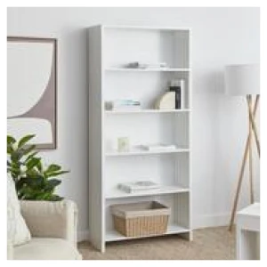 Ferrier 5-Tier Bookshelf White