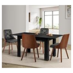 Fields 4 Seater Extendable Dining Table Grey