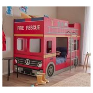 Fire Rescue Bunk Bed Red Single