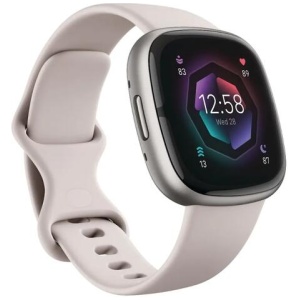 Fitbit Sense 2 Smart Watch - Lunar White / Platinum Aluminium