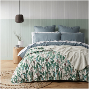 Flowering Gum Sherpa Blanket - Queen