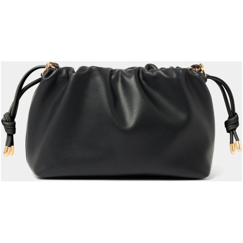 Forever New Women's Blossom Ruched Clutch Bag in Black
