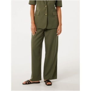 Forever New Women's Bowie Petite Wide Leg Pant in Khaki Suit