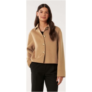 Forever New Women's Brooklyn Felled Jacket in Camel