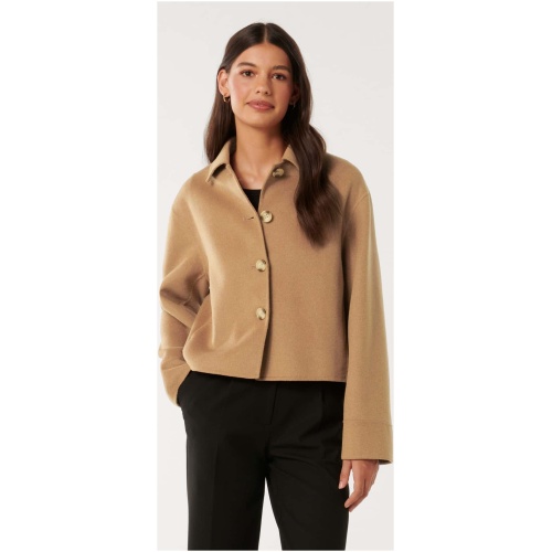 Forever New Women's Brooklyn Felled Jacket in Camel