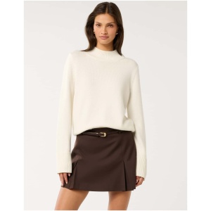 Forever New Women's Poppy Stand Neck Jumper in Porcelain