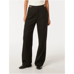 Forever New Women's Remi Trim Detail Straight Pant in Black