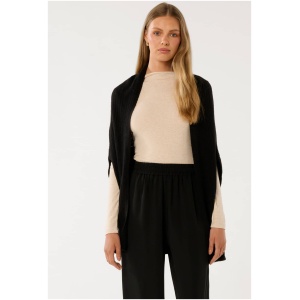 Forever New Women's Renee Rib Cardigan Sweater in Black