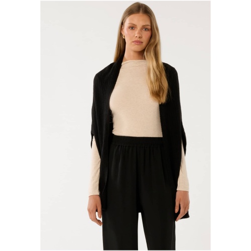 Forever New Women's Renee Rib Cardigan Sweater in Black