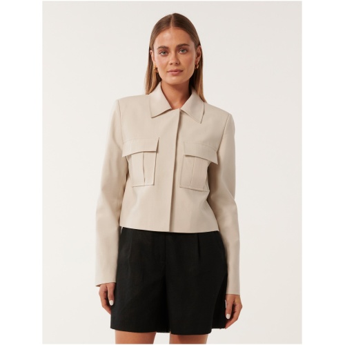 Forever New Women's Scarlett Utility Jacket in Cream