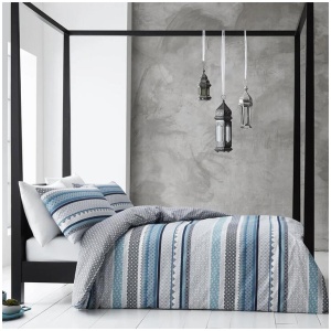 Gabrielle Blue Quilt Cover Set Queen