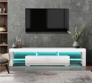 Galland 180Cm Entertainment Unit With Led Light White