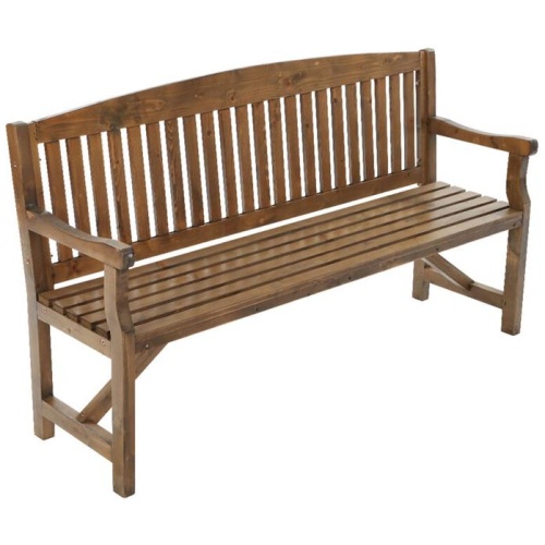 Gardeon 5FT Outdoor Garden Bench Wooden 3 Seat Chair Patio Furniture Natural