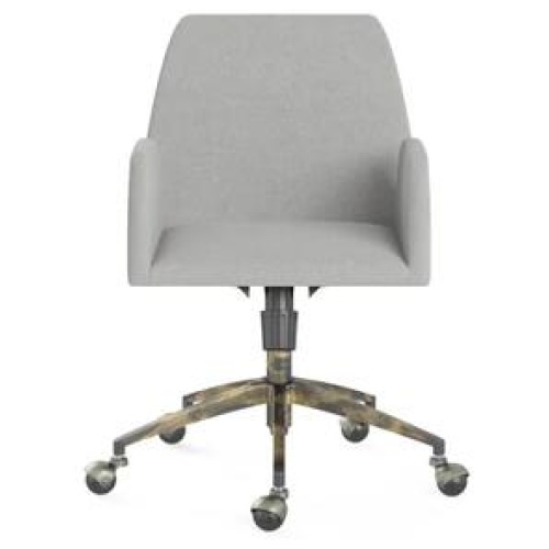 Ginny Fabric Office Computer Working Task Chair - Charcoal / Black