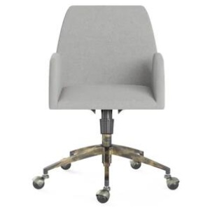 Ginny Fabric Office Computer Working Task Chair - Storm Grey / Brass