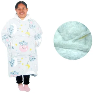 Girls Comfy Warm Blanket Hoodie with Sherpa Fleece Reverse Koala