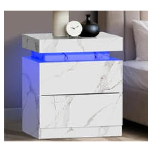 Halpin Bedside Table White