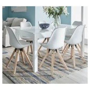Hamilton 6 Seater Extendable Dining Table White