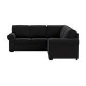 Hampton 5 Seater Corner Sofa Right Black
