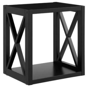Hampton End Lamp Side Table - Black - Black