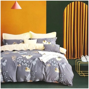 Harlo Grey 100% Cotton Reversible Quilt Cover Set Queen