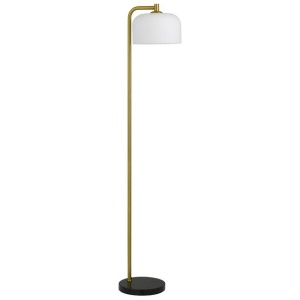 Hoff Floor Lamp Antique Gold Opal | Telbix Lighting