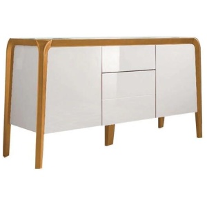 HomeStar Finland Modern Wooden Sideboard Buffet Unit Storage Cabinet - White