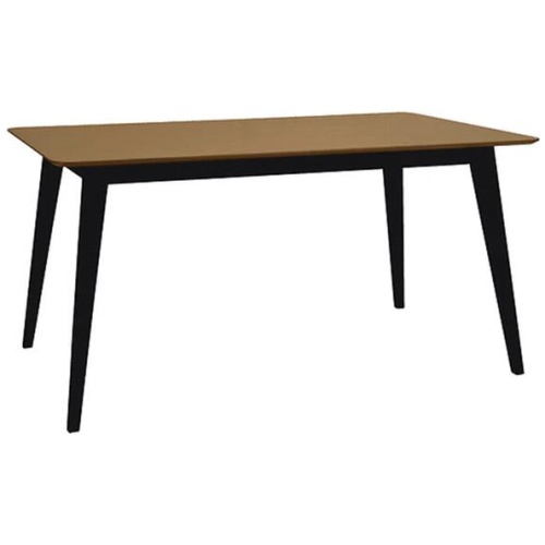 HomeStar Kanaka Wooden Rectangular Kitchen Dining Table 140cm Natural/Black