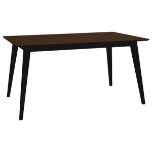 HomeStar Kanaka Wooden Rectangular Kitchen Dining Table 140cm Walnut/Black
