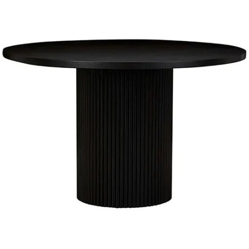 HomeStar Sona Round Wooden Kitchen Dining Table 120cm Black