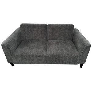 HomeStar Starck Fabric Loveseat 2-Seater Sofa Solid Timber Legs - Grey