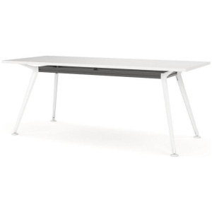 Horizon Melamine Office Table 1.8m - White Legs by Interior Secrets - AfterPay Available