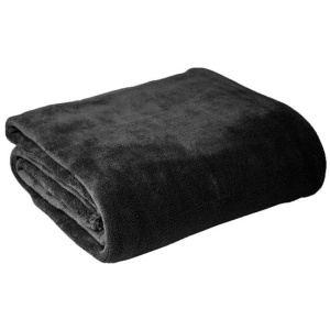 Hotel Living Super Soft Coral Fleece Blanket Single Charcoal