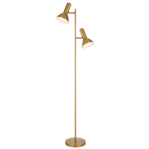 Hyvik Brass Floor Lamps Reading Mother and Son Modern Metal Lights Telbix Lighting